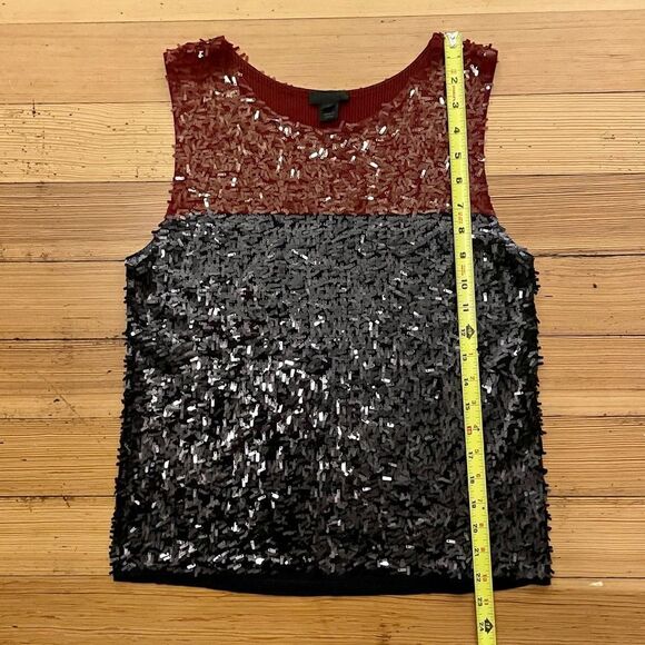 J. Crew collection colorblock paillette sequin tank. Size S. - Picture 6 of 10